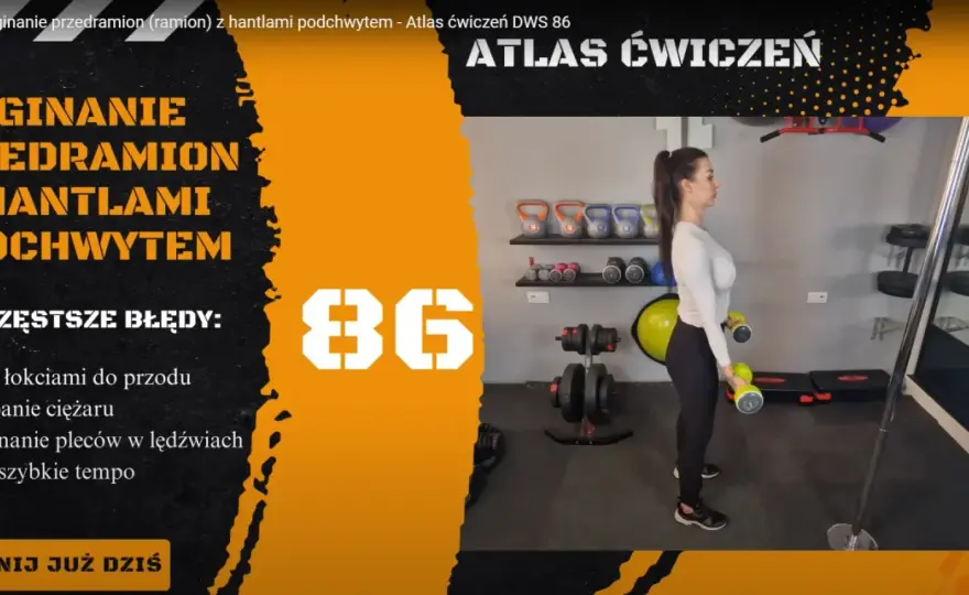 Uginanie ramion z hantlami - Technika, błędy, efekty